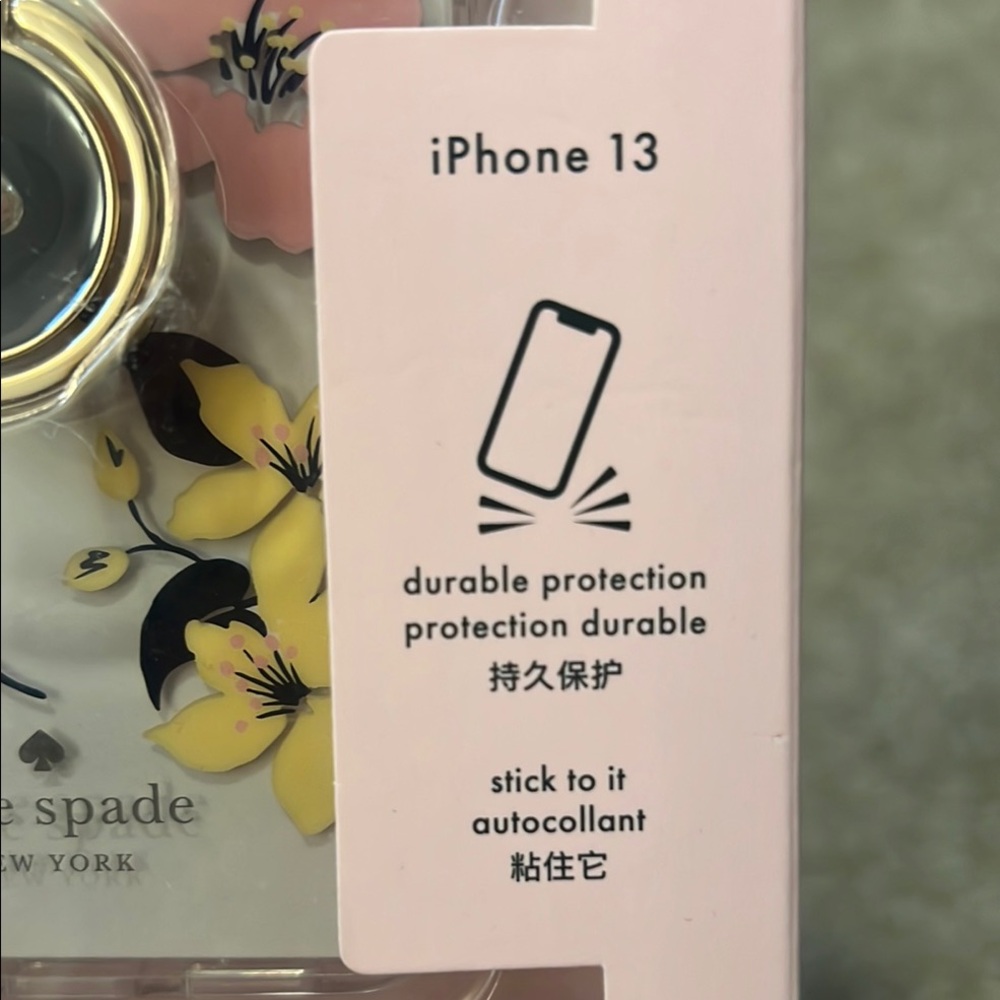 Kate Spade Floral iPhone 13 Case - Black and Yellow - Picture 4 of 4